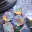 Gemstone Raised Dichroic Glass DND Dice Set - Bards & Cards