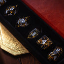 Gold Handmade Resin DND Dice Set - Bards & Cards