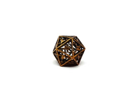 Hollow Dice of Divine Retribution - Legendary Gold D20 - Bards & Cards
