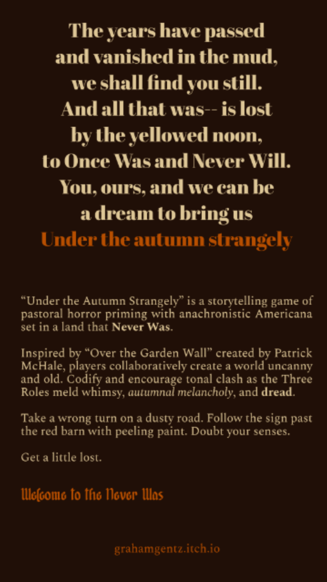 Under the Autumn Strangely - Bards & Cards