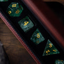 Green Fluorite Gemstone (Chlorophane) Hand Carved DND Dice Set - Bards & Cards