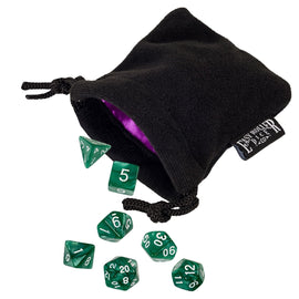Green Marbled Dice - 7 Piece Set - Bards & Cards