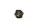 Hollow Dice of Divine Retribution - Gun Metal D20 - Bards & Cards