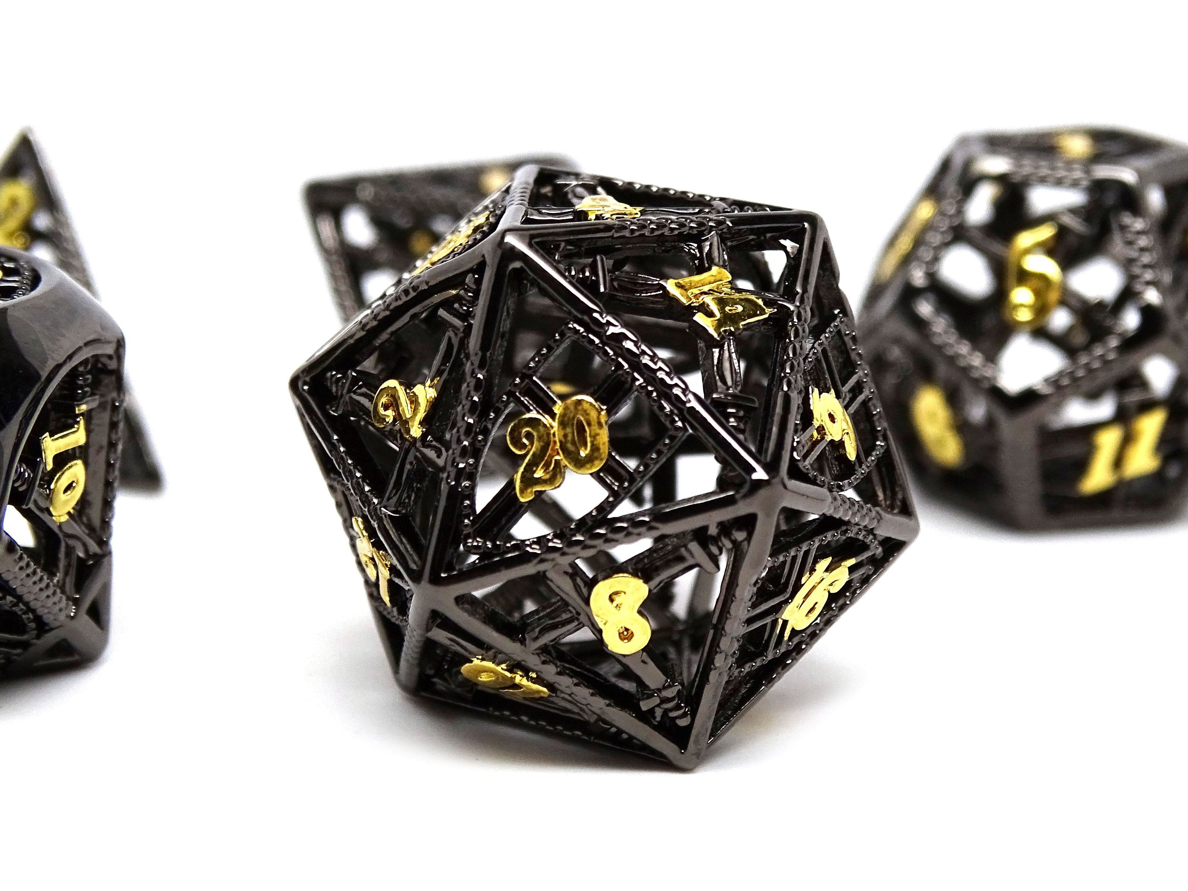 Hollow Dice of Divine Retribution - Gun Metal - Bards & Cards