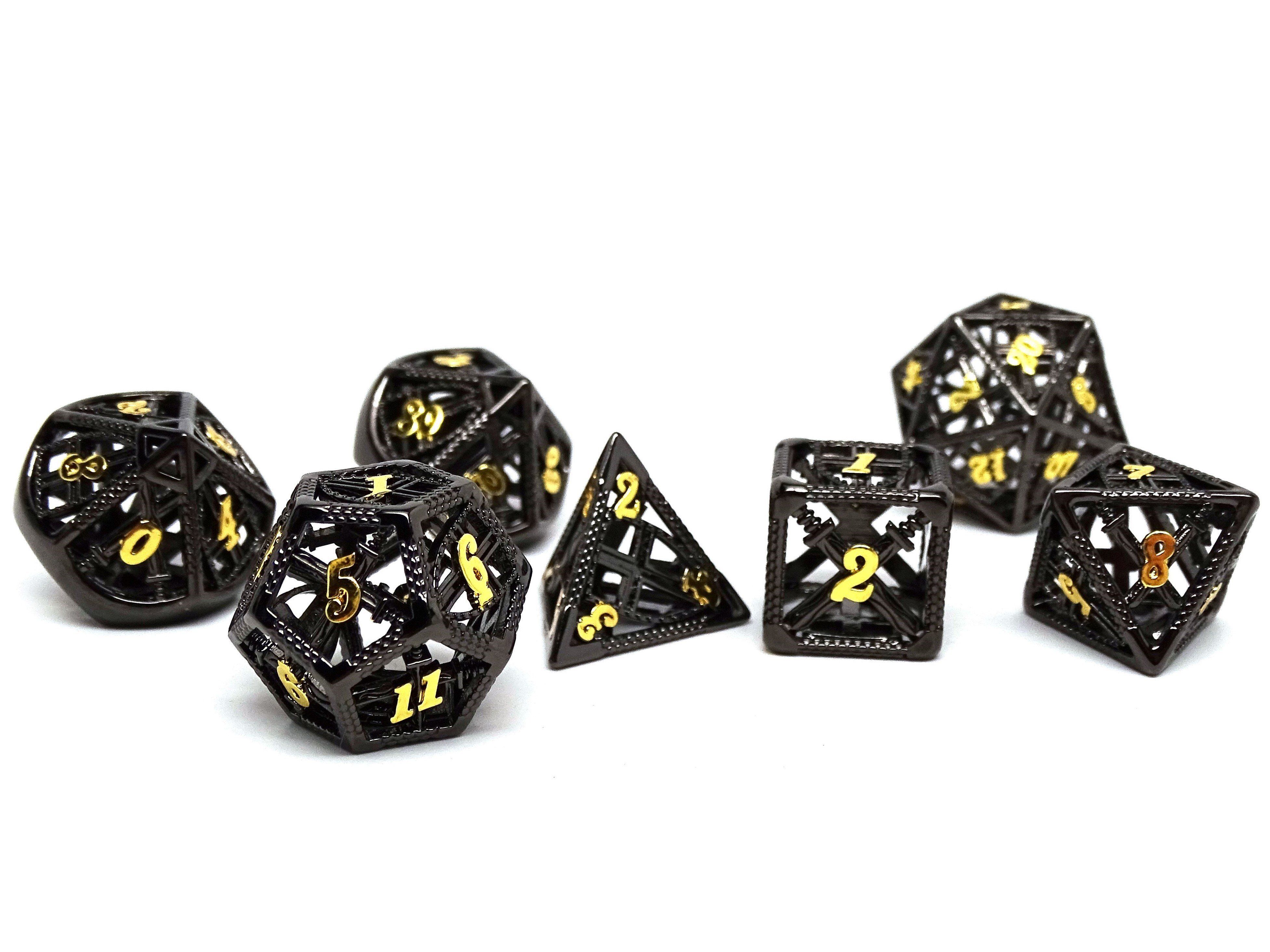 Hollow Dice of Divine Retribution - Gun Metal - Bards & Cards