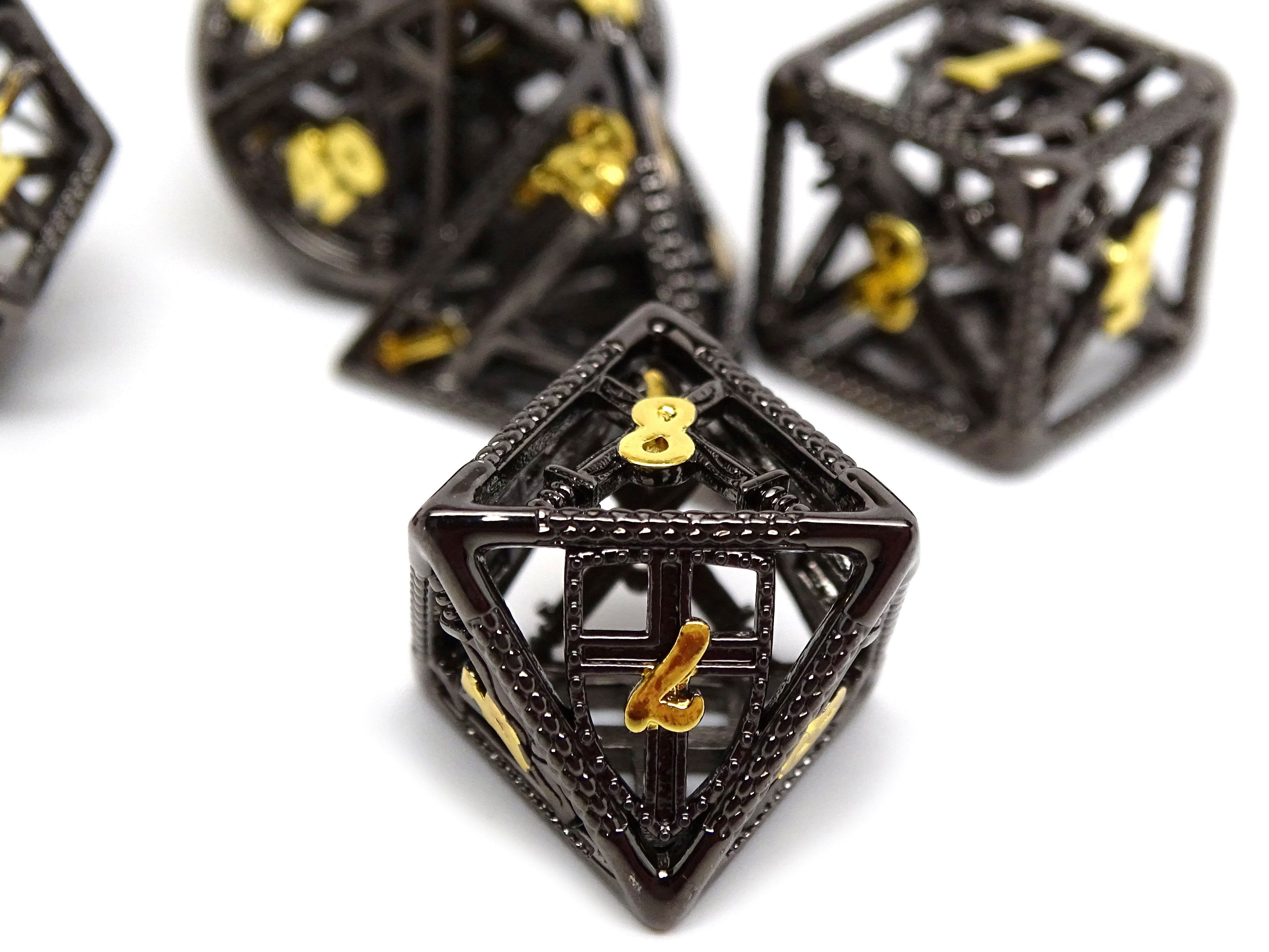 Hollow Dice of Divine Retribution - Gun Metal - Bards & Cards