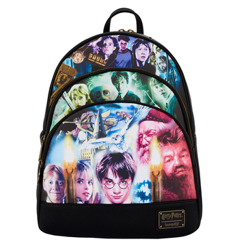 Loungefly: Harry Potter Trilogy Triple Pocket Mini Backpack - Bards & Cards