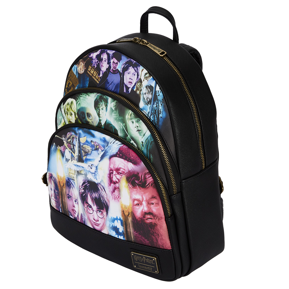 Loungefly: Harry Potter Trilogy Triple Pocket Mini Backpack - 0