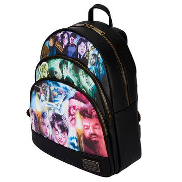 Loungefly: Harry Potter Trilogy Triple Pocket Mini Backpack - Bards & Cards