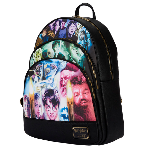 Loungefly: Harry Potter Trilogy Triple Pocket Mini Backpack - Bards & Cards