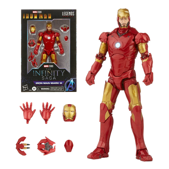 The Infinity Saga: Marvel Legends - Iron Man Mark III Armor 6-Inch Action Figure - Bards & Cards