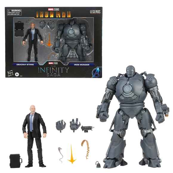 The Infinity Saga: Marvel Legends: Iron Man - Obadiah Stane and Iron Monger 6-Inch Action Figure - Bards & Cards
