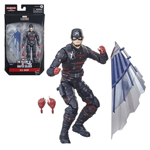 The Falcon and the Winter Soldier: Marvel Legends - U.S. Agent 6-Inch Action Figure (Captain America Flight Gear Build-A-Figure) - Bards & Cards