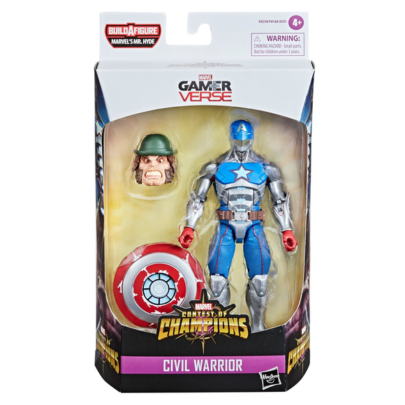 Contest of Champions: Marvel Legends - Civil Warrior with Shield 6-Inch Action Figure (Marvel's Mr. Hyde Build-A-Figure) - Bards & Cards