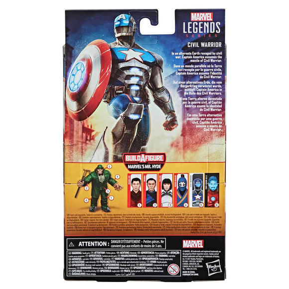 Contest of Champions: Marvel Legends - Civil Warrior with Shield 6-Inch Action Figure (Marvel's Mr. Hyde Build-A-Figure) - Bards & Cards
