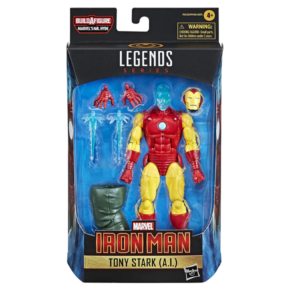 Iron Man: Marvel Legends - Tony Stark A.I. 6-Inch Action Figure (Marvel's Mr. Hyde Build-A-Figure) - Bards & Cards
