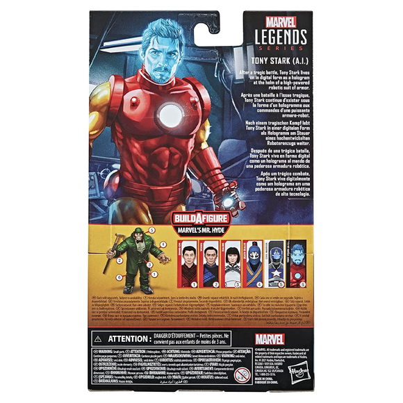 Iron Man: Marvel Legends - Tony Stark A.I. 6-Inch Action Figure (Marvel's Mr. Hyde Build-A-Figure) - Bards & Cards