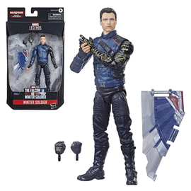 The Falcon and the Winter Soldier: Marvel Legends - Winter Soldier 6-Inch Action Figure (Captain America Flight Gear Build-A-Figure) - Bards & Cards