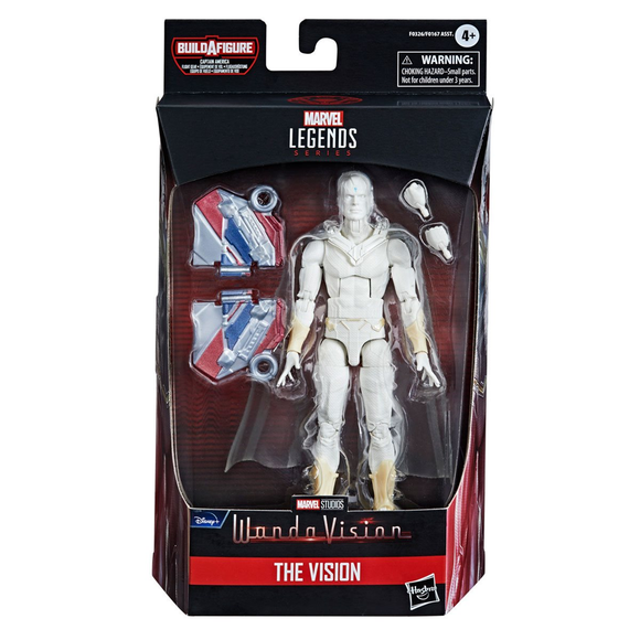 WandaVision: Marvel Legends: Vision 6-Inch Action Figure (Captain America Flight Gear BAF) - Bards & Cards