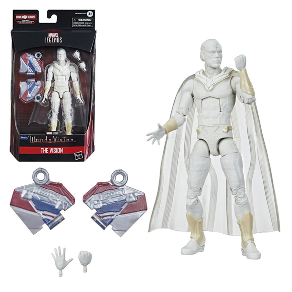 WandaVision: Marvel Legends: Vision 6-Inch Action Figure (Captain America Flight Gear BAF) - Bards & Cards