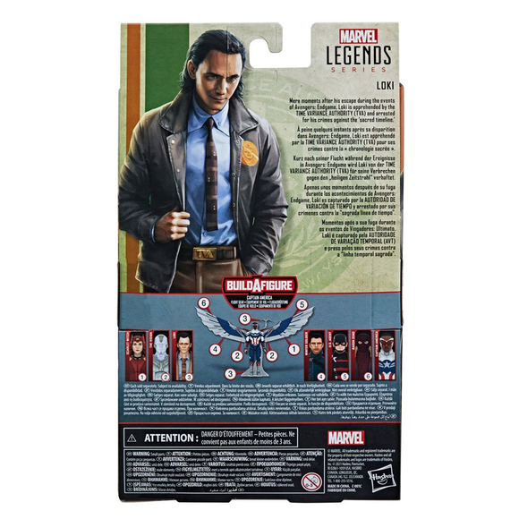 Loki: Marvel Legends: Loki 6-Inch Action Figure (Captain America Flight Gear Build-A-Figure) - Bards & Cards