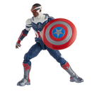 Captain America: Marvel Legends: Captain America Sam Wilson 6-Inch Action Figure (Captain America Flight Gear BAF) - Bards & Cards