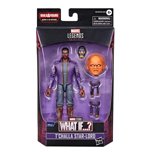 Marvel Legends: What If? - T'Challa Star-Lord 6-Inch Action Figure (Watcher Major Build-A-Figure) - Bards & Cards