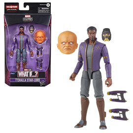 Marvel Legends: What If? - T'Challa Star-Lord 6-Inch Action Figure (Watcher Major Build-A-Figure) - Bards & Cards
