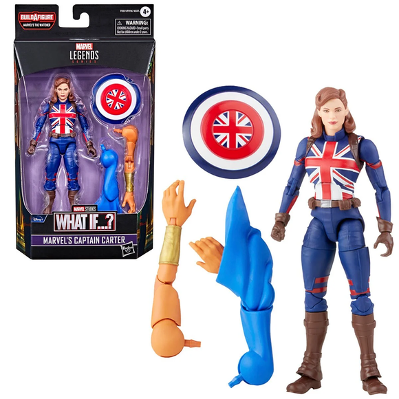 Marvel Legends: What If? - Captain Carter 6-Inch Action Figure (Watcher Major Build-A-Figure) - Bards & Cards