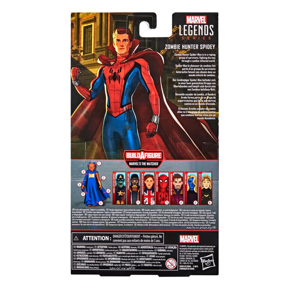 Marvel Legends: What If? - Zombie Hunter Spidey 6-Inch Action Figure (Watcher Major Build-A-Figure) - Bards & Cards