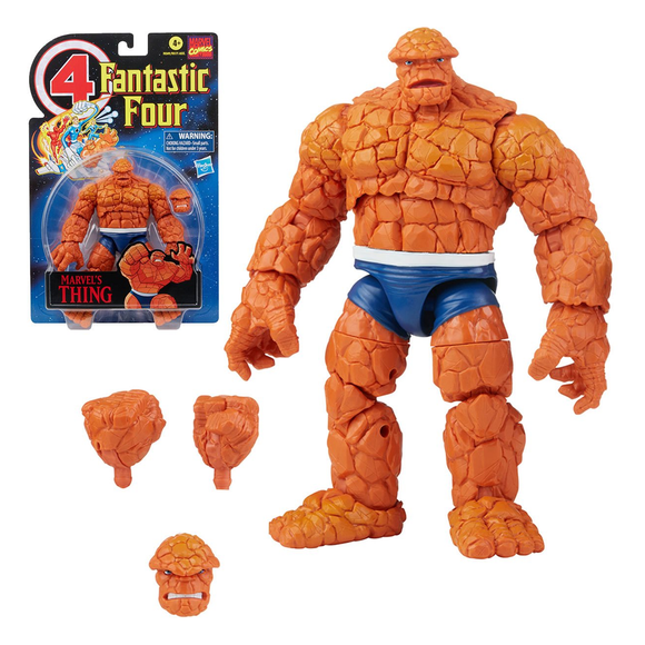 Retro Marvel Legends: Fantastic Four - Thing 6-Inch Action Figure - Bards & Cards