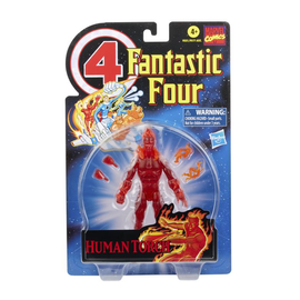 Retro Marvel Legends: Fantastic Four - Human Torch 6-Inch Action Figure - Bards & Cards
