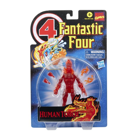 Retro Marvel Legends: Fantastic Four - Human Torch 6-Inch Action Figure - Bards & Cards