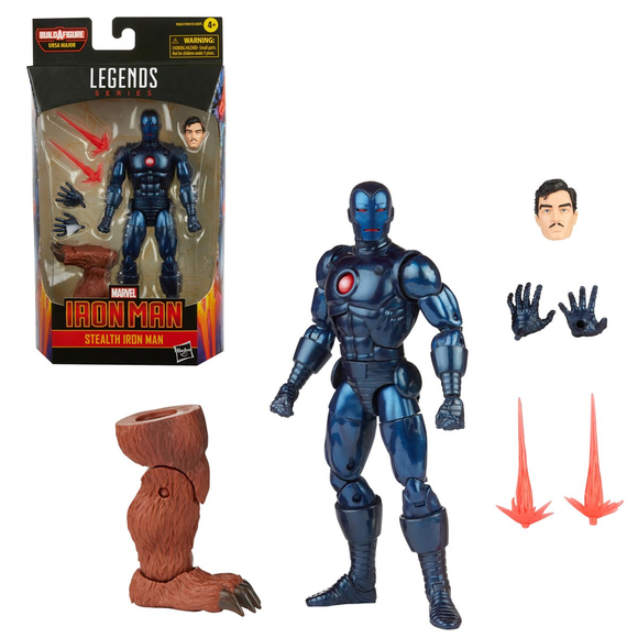 Marvel Legends - Stealth Iron Man 6-Inch Action Figure (Ursa Major Build-A-Figure) - Bards & Cards