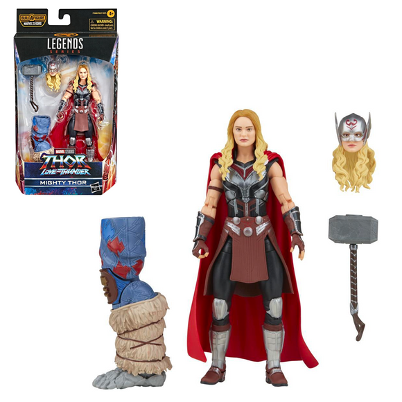 Marvel Legends: Thor: Love and Thunder - Mighty Thor 6-Inch Action Figure (Korg Build-A-Figure) - Bards & Cards