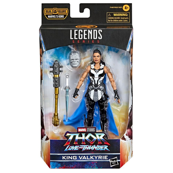 Marvel Legends: Thor: Love and Thunder - King Valkyrie 6-Inch Action Figure (Korg Build-A-Figure) - Bards & Cards