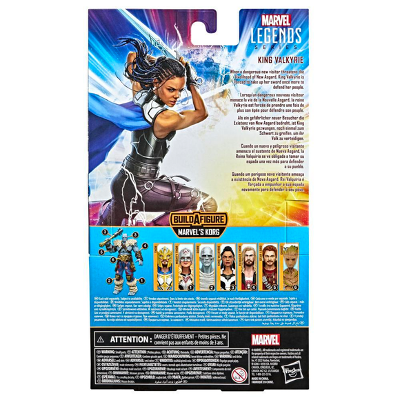 Marvel Legends: Thor: Love and Thunder - King Valkyrie 6-Inch Action Figure (Korg Build-A-Figure) - Bards & Cards