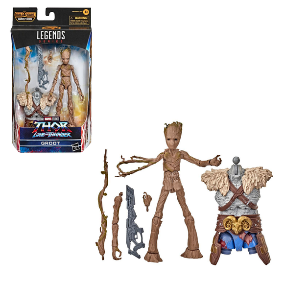 Marvel Legends: Thor: Love and Thunder - Groot 6-Inch Action Figure (Korg Build-A-Figure) - Bards & Cards