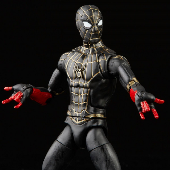 Marvel Legends: Spider-Man 3 - Black and Gold Spider-Man 6-Inch Action Figure (Armadillo Build-A-Figure) - Bards & Cards