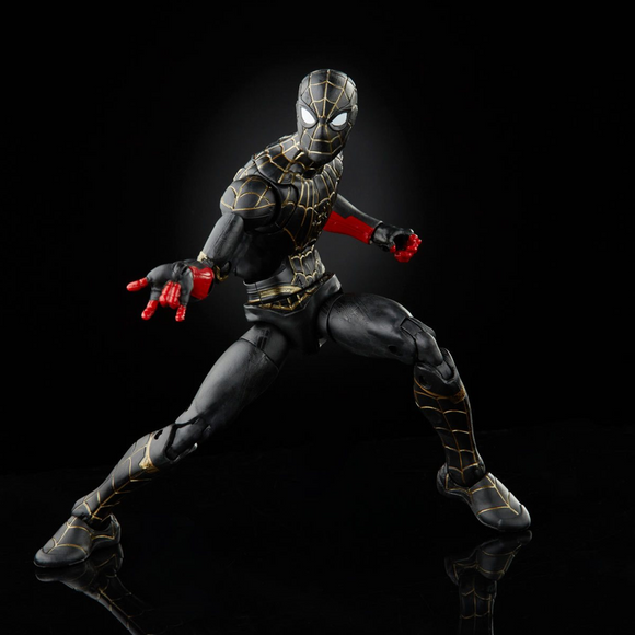 Marvel Legends: Spider-Man 3 - Black and Gold Spider-Man 6-Inch Action Figure (Armadillo Build-A-Figure) - Bards & Cards