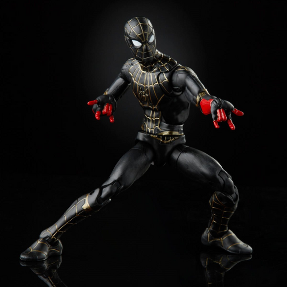Marvel Legends: Spider-Man 3 - Black and Gold Spider-Man 6-Inch Action Figure (Armadillo Build-A-Figure) - Bards & Cards