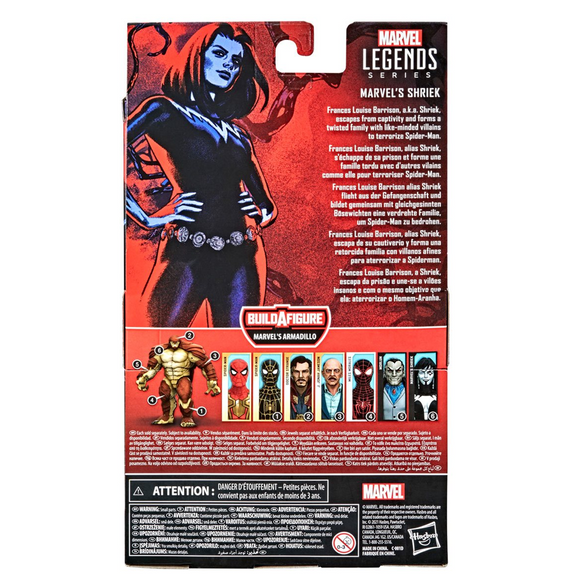 Marvel Legends: Spider-Man 3 - Marvel's Shriek 6-Inch Action Figure (Armadillo Build-A-Figure) - Bards & Cards