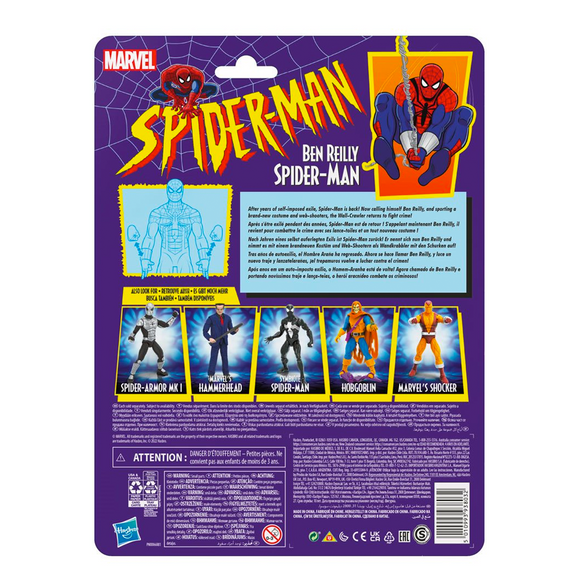 Retro Marvel Legends: Spider-Man - Ben Reilly Spider-Man 6-Inch Action Figure - Bards & Cards