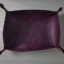 Hand Made Italian Purple Pueblo Leather DND Dice Tray - Bards & Cards