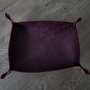 Hand Made Italian Purple Pueblo Leather DND Dice Tray - Bards & Cards