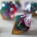Handmade Resin DND Dice Set - Bards & Cards