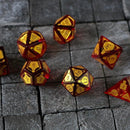 Health Potion Red Zircon Glass DND Dice Set - Bards & Cards