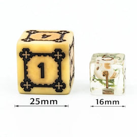 Huge Parchment Castle Dice Set - 25mm - Bards & Cards