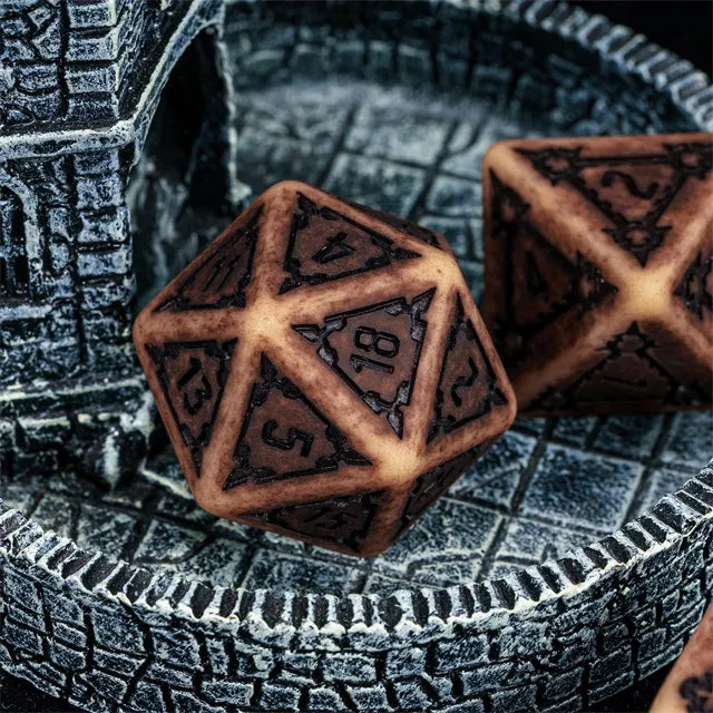 Huge Parchment Castle Dice Set - 25mm - Bards & Cards