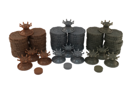 Metallic Plastic Coins & Crowns Set (Cursed Court) - Bards & Cards